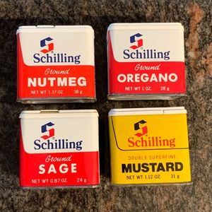 Collectible Schilling spice tins